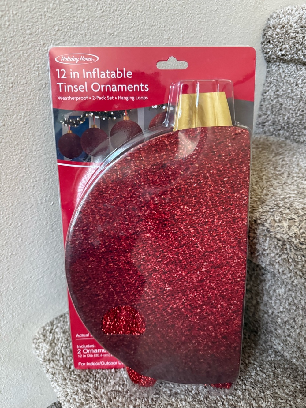 12 in Inflatable Tinsel Ornaments